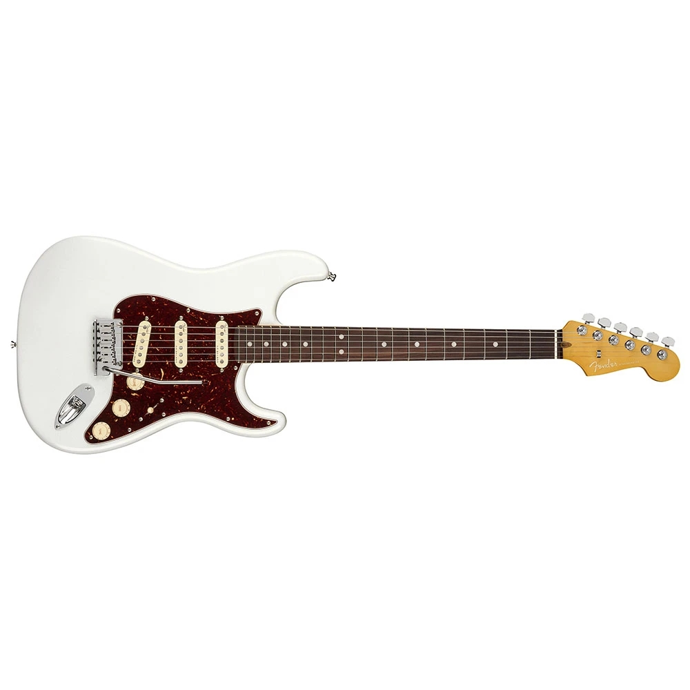 Fender 0118010781 AM Ultra Strat R-W Arctic Pearl Electric Guitar