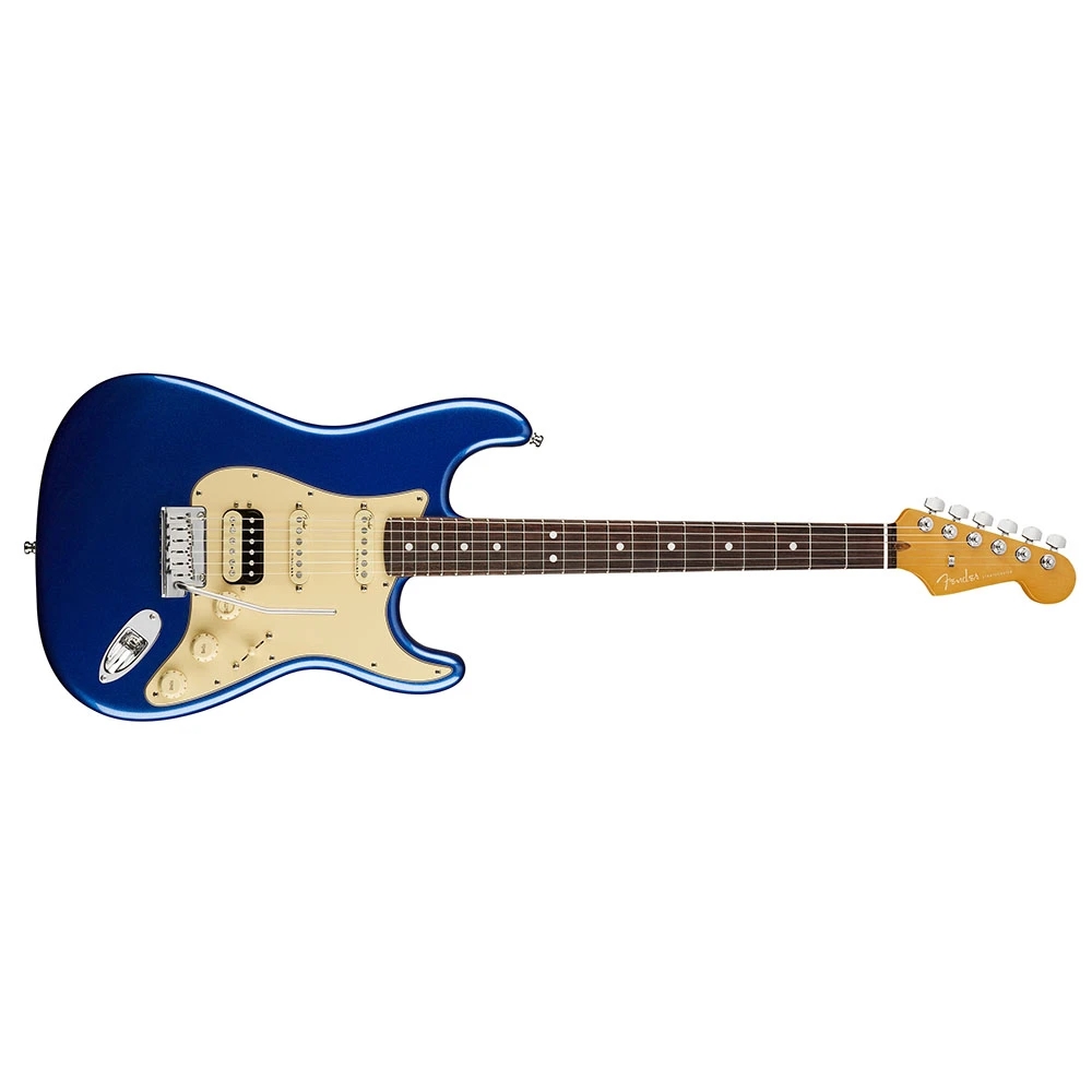 Fender 0118020795 AM Ultra Strat HSS Cobra Blue Electric Guitar