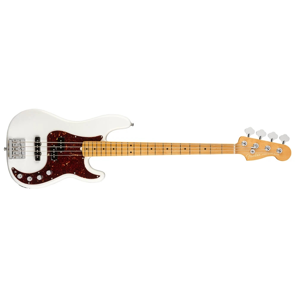 Fender 0199012781 Fender AM Ultra Precision Bass Maple Arctic Pearl Bass Guitar