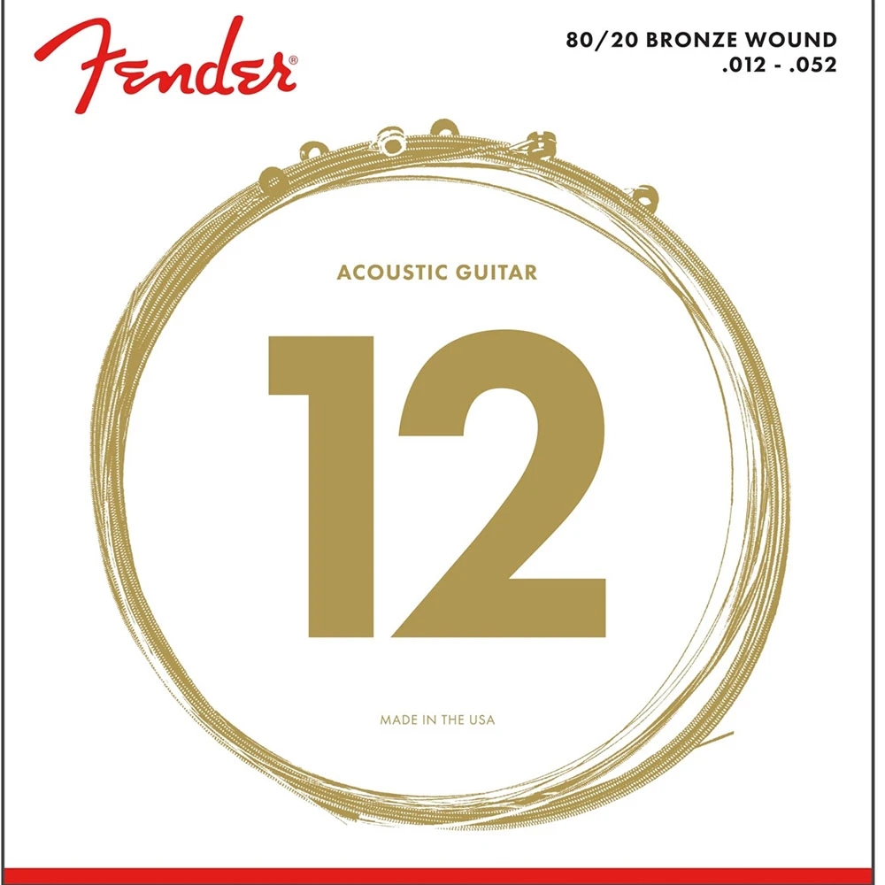 Fender 0730070403 Acoustic Guitar String 80/20 Bronze .012-.052 70L