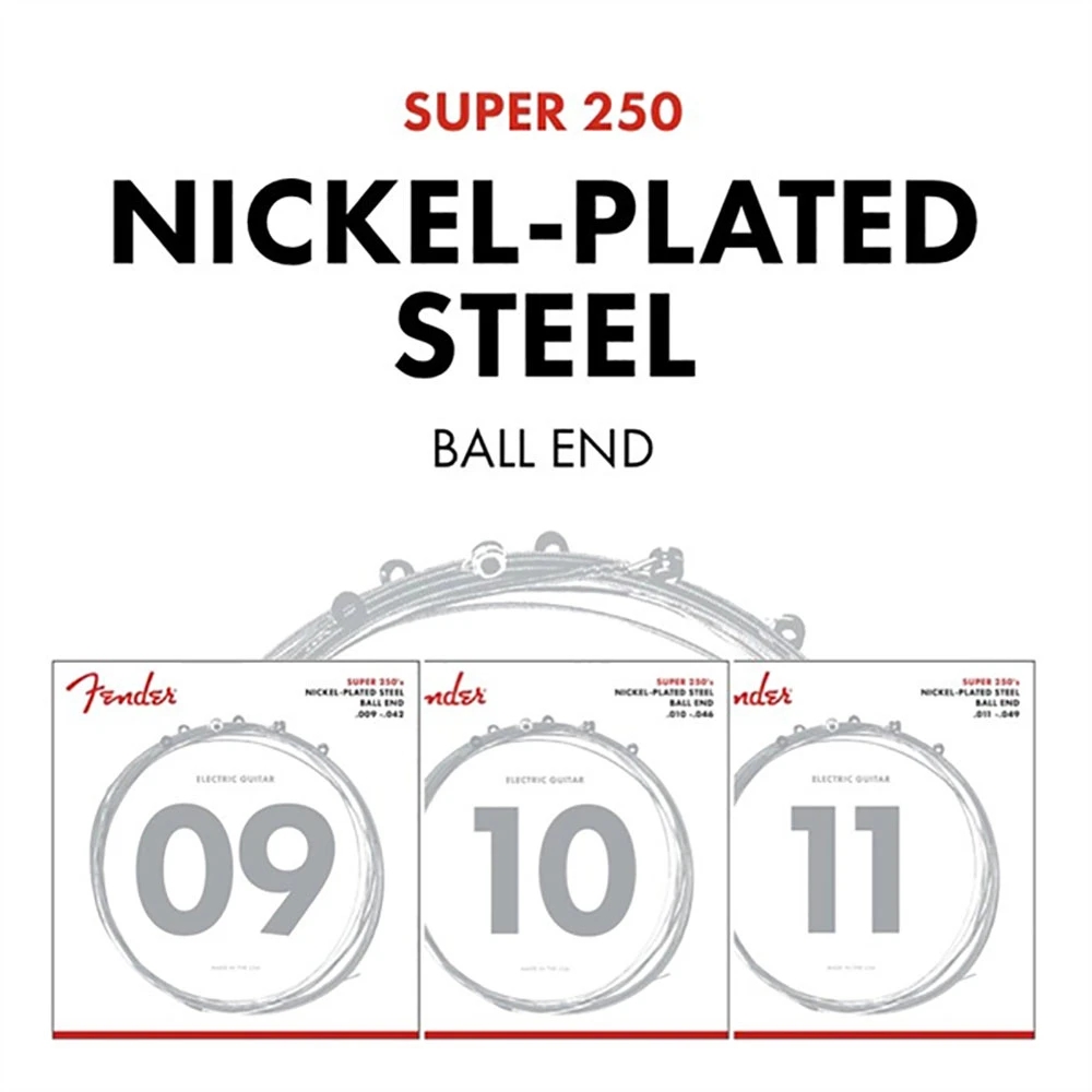 Fender 0730250402 Electric Guitar String Super 250 Nickel Plated .008-.038 250XS