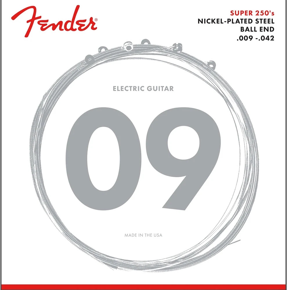 Fender 0730250403 Electric Guitar String Super 250 Nickel Plated .009-.042 250L