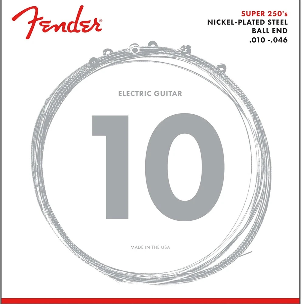 Fender 0730250406 Electric Guitar String Super 250 Nickel Plated .010-.046 250R