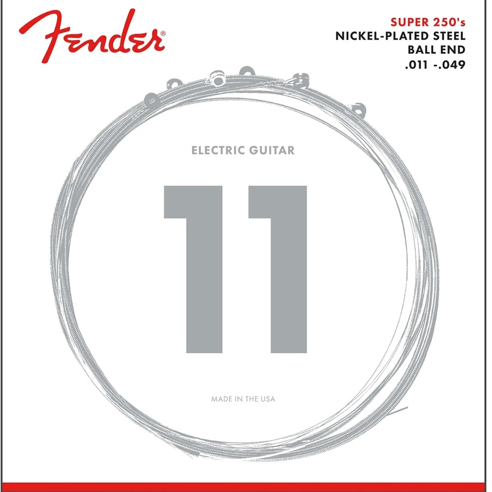 Fender 0730250408 Electric Guitar String Super 250 Nickel Plated .011-.049 250M