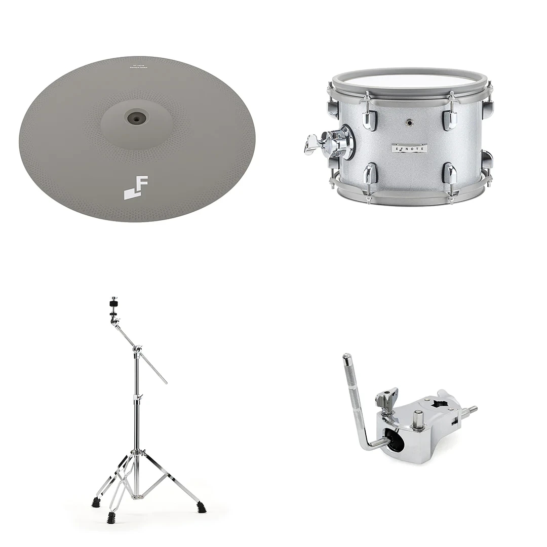 EFNOTE 7 EFD7-EXPCK1-WS expansion pack 18” Cymbal with Stand, 10” Rack Tom with Mount