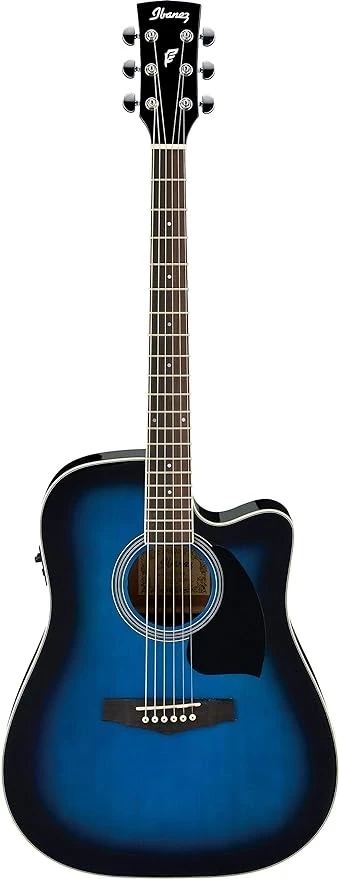 Ibanez PF15ECE-TBS 6-Strings Right Handed Transparent Blue Sunburst High Gloss Acoustic Guitar
