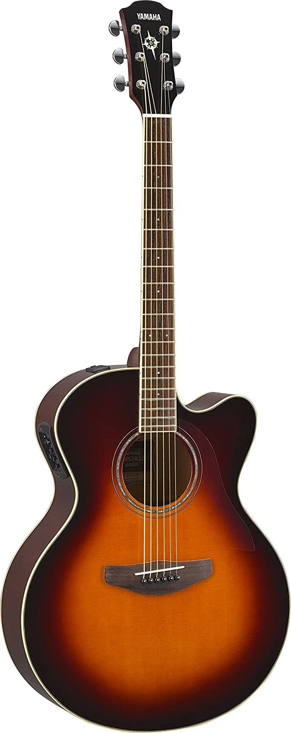 Yamaha CPX600 Medium Jumbo Cutaway Rosewood Old Violin Sunburst Acoustic Guitar